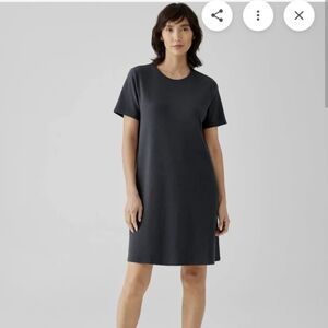 Eileen Fisher Fine Tencel Jersey Tee Shirt Dress Small